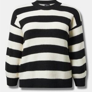 Torrid Drop Shoulder Striped Sweater Size 1X-14/16